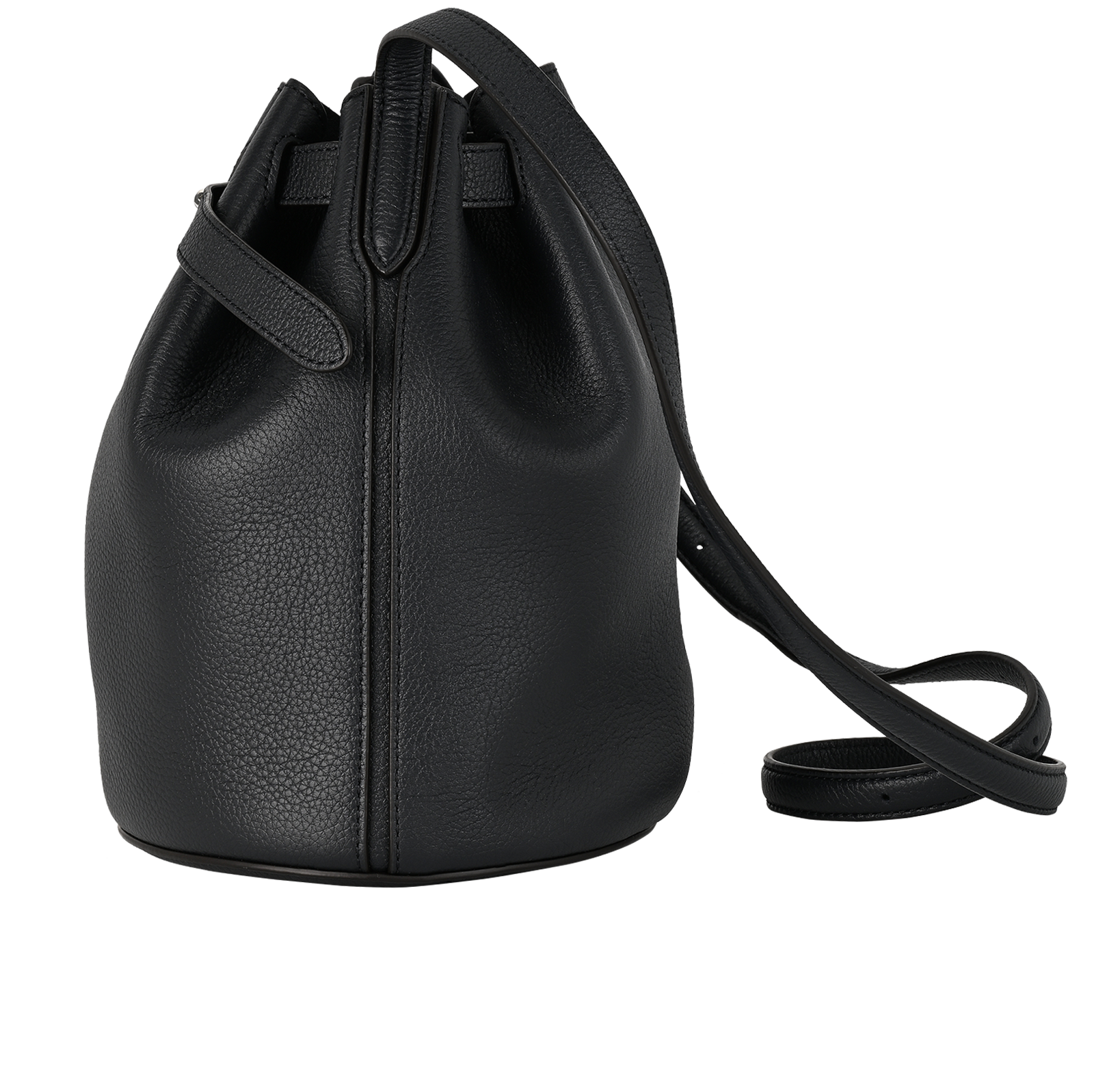 Abbey Bucket Bag, &pound;495, Handbags, Navy, Leather, Bottom view